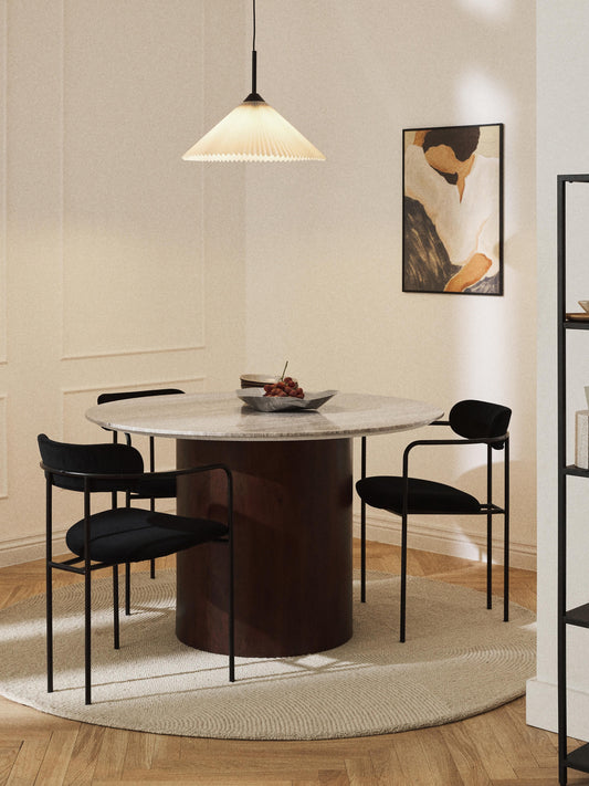 Abby Round Dining Table, Marble, Ø 120 cm