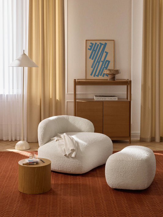 Alba Lounge Chair, Bouclé