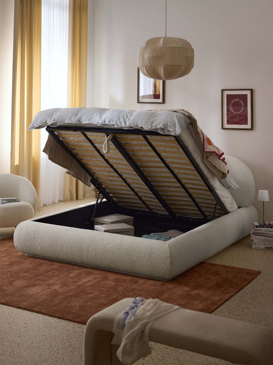 Alba Teddy Storage Bed, Upholstered