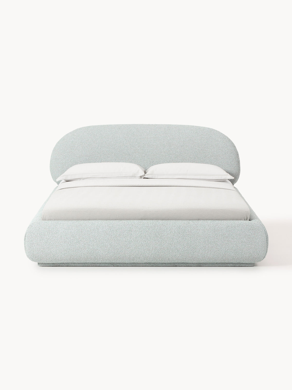 Alba Upholstered Bed, Bouclé