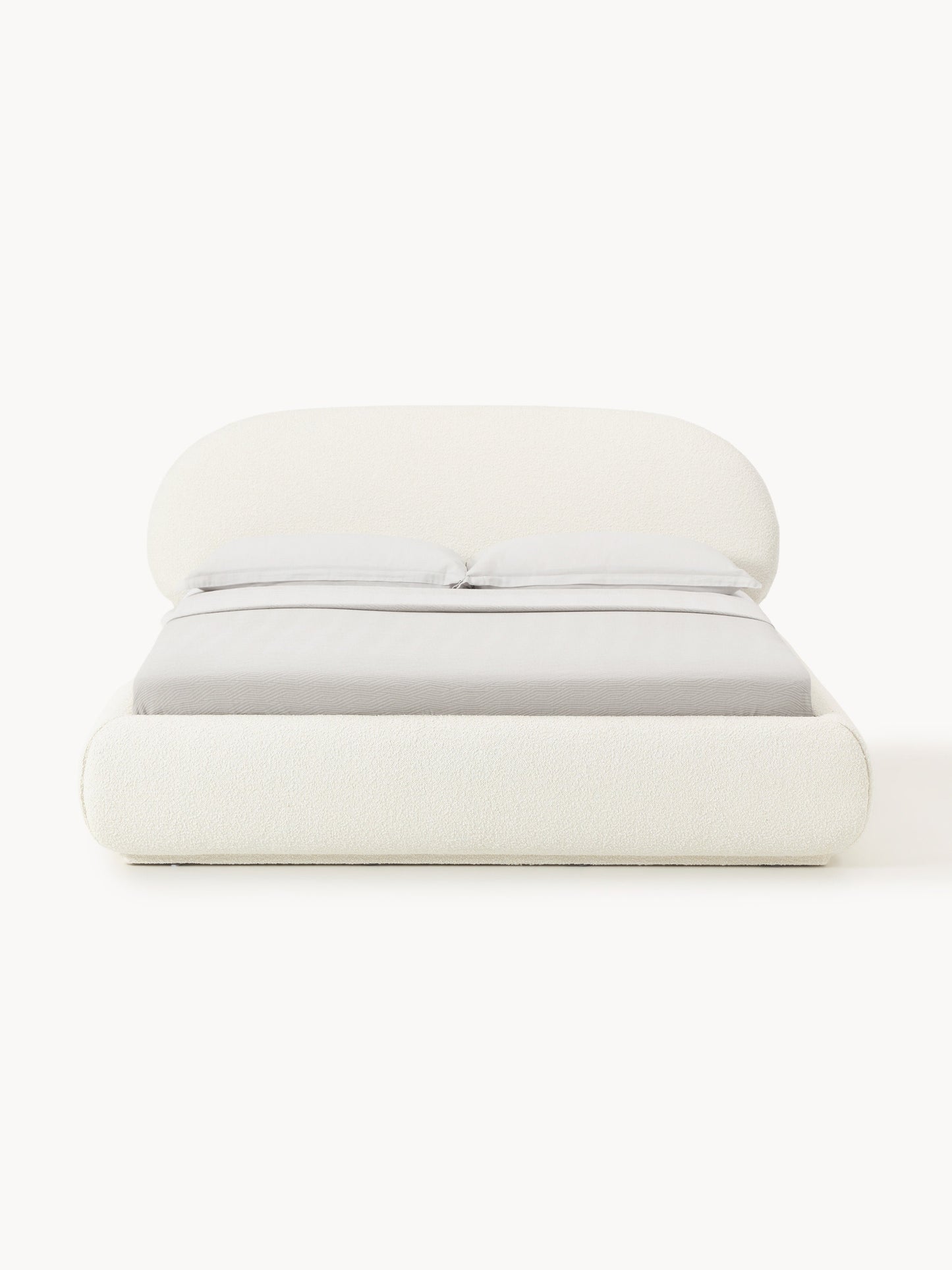 Alba Upholstered Bed, Bouclé