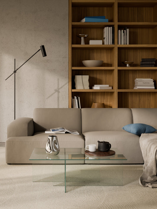 Anouk Coffee Table, Glass, W 102 cm