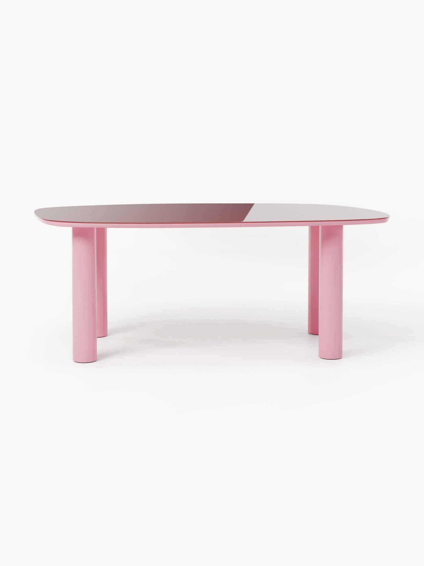 Beni Organic Dining Table, Glass Top, 200 x 110 cm