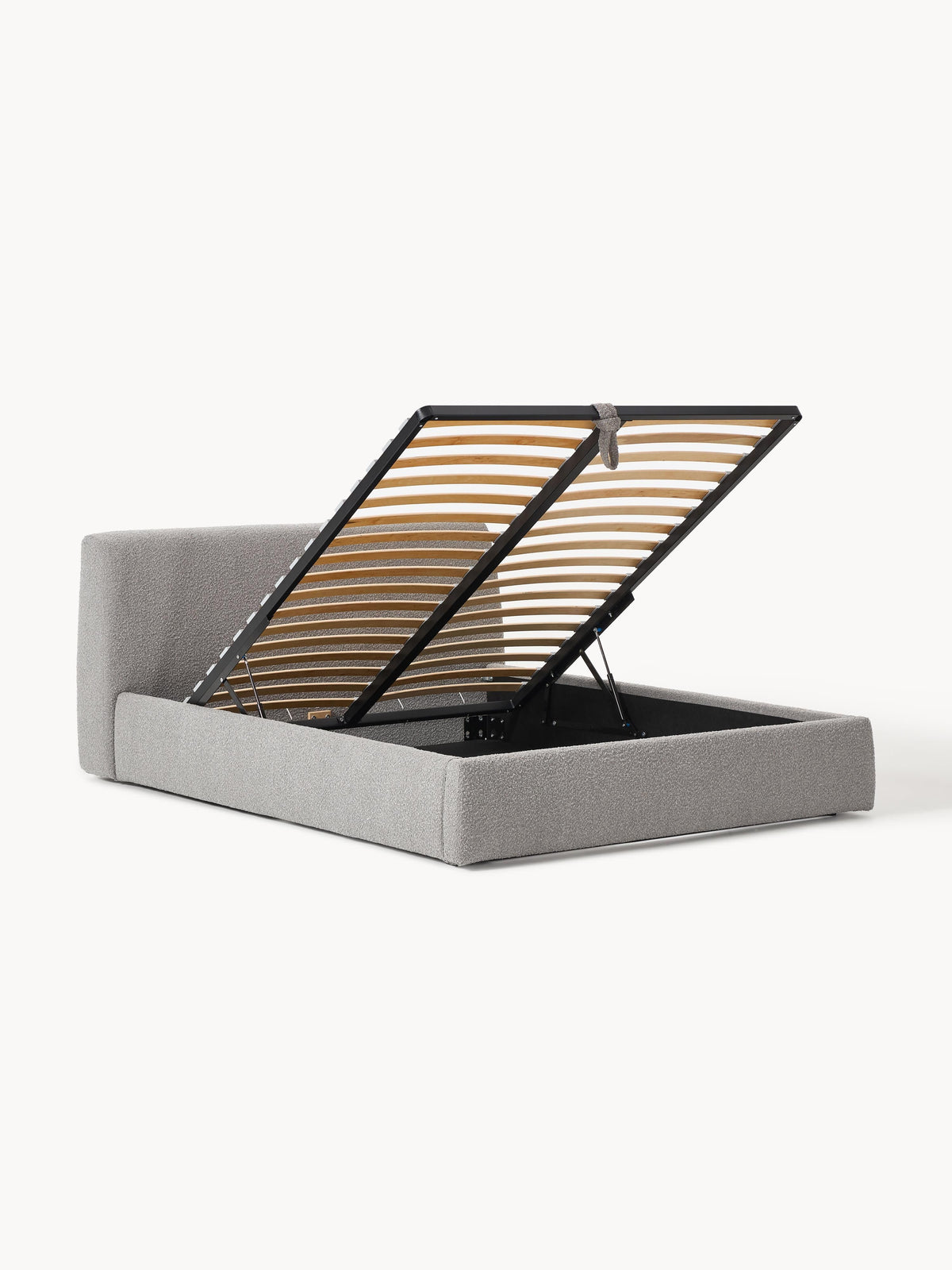 Cloud Bouclé Storage Bed, Upholstered