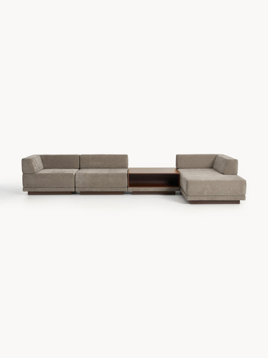 Colin Modular 4-Seater Corner Sofa with Coffee Table