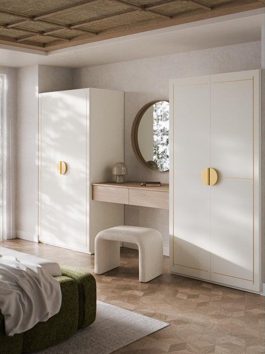 Denise Hinged-Door Wardrobe, Modular, 100 cm Wide, in Various Sizes