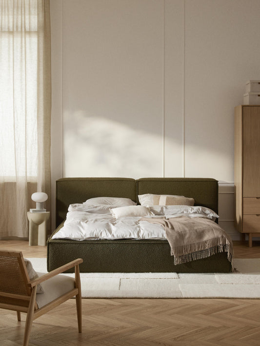 Lennon Bouclé Storage Bed, Upholstered