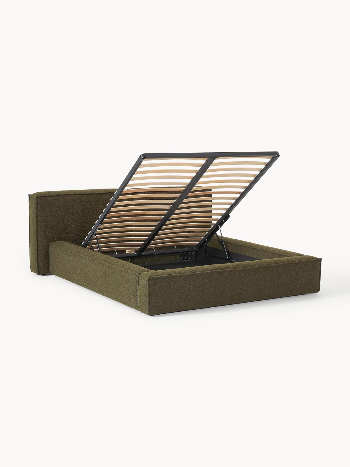 Lennon Bouclé Storage Bed, Upholstered
