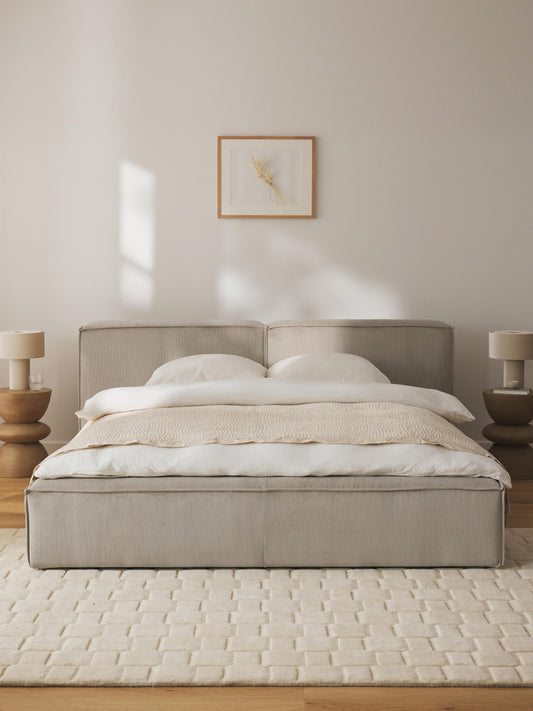 Lennon Corduroy Storage Bed, Upholstered