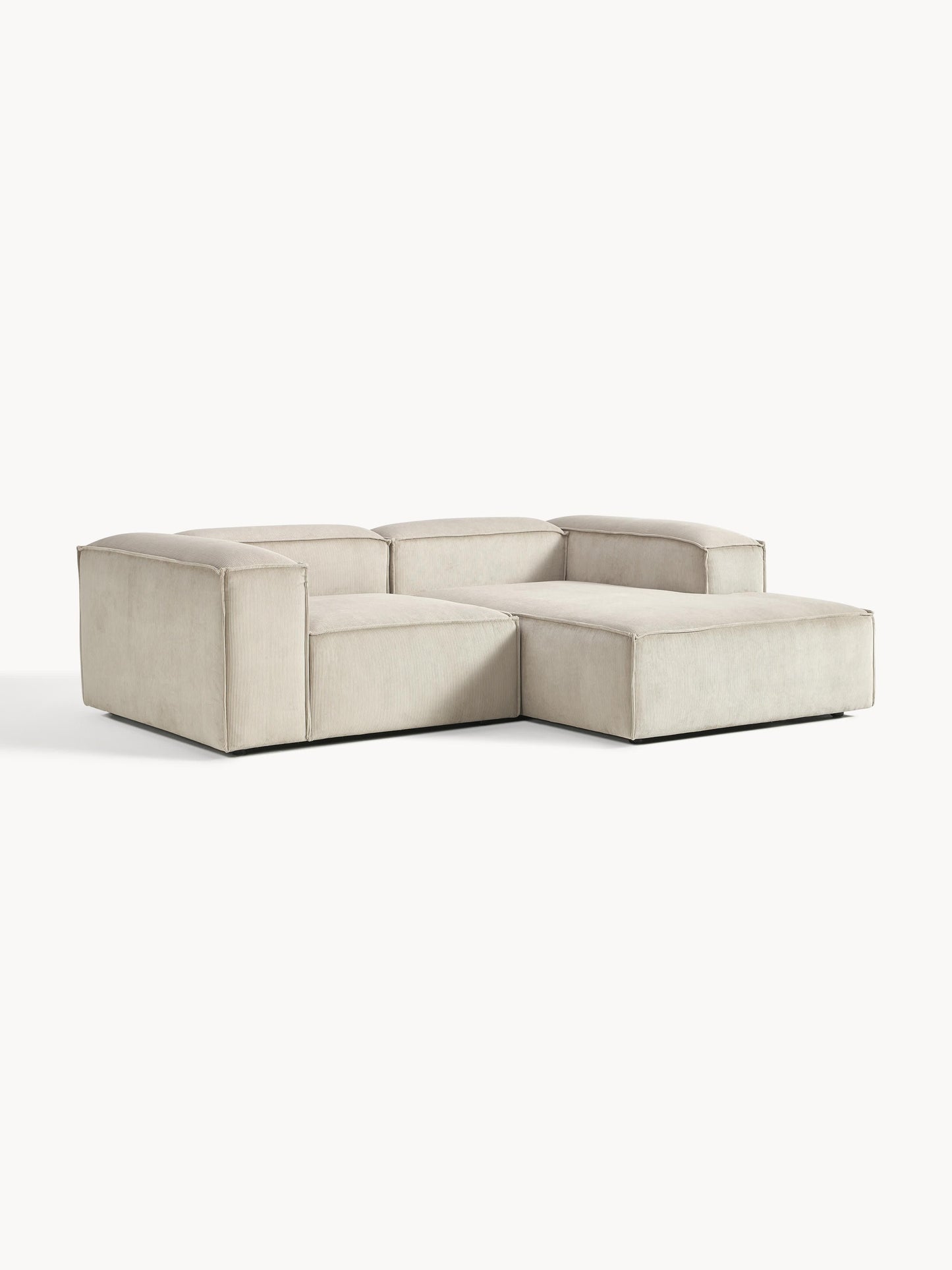 Lennon Modular Corduroy Corner Sofa, 2-Seater