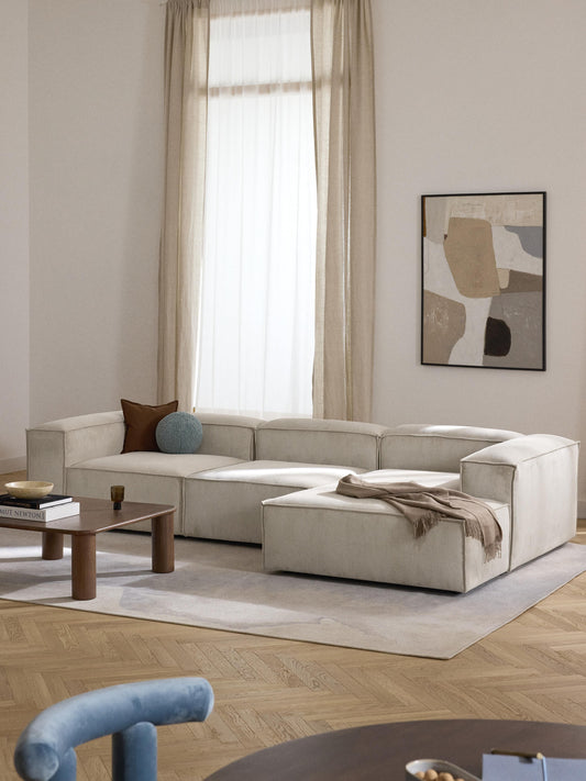 Lennon Modular Corduroy Corner Sofa, 4-Seater