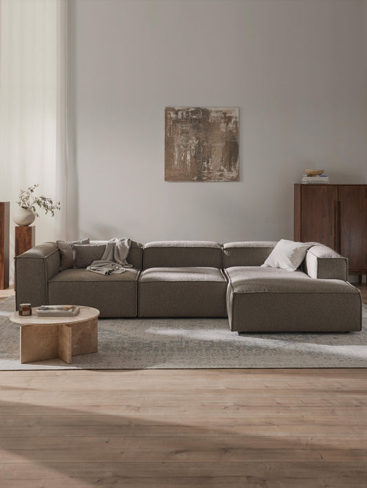 Lennon Modular Corner Sofa, Bouclé, 4-Seater