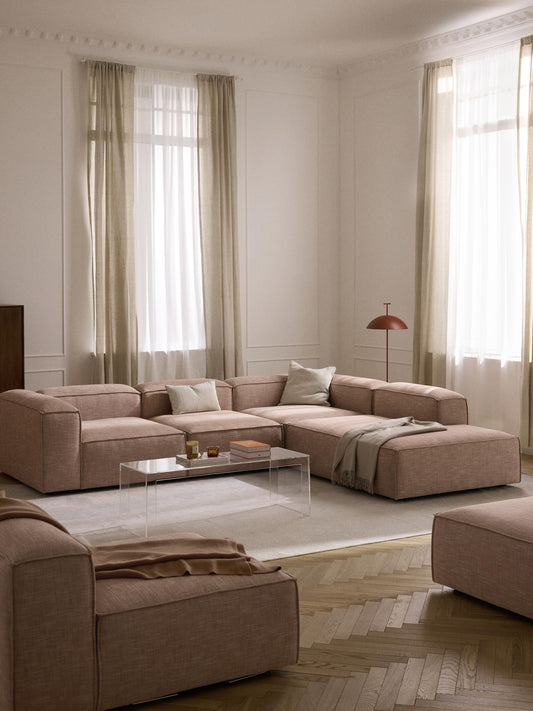 Lennon XL Modular 4-Seater Corner Sofa in Linen Blend