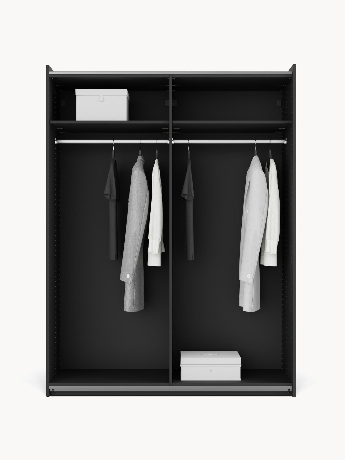 Leon Sliding-Door Wardrobe, Modular, 150 cm Wide, in Various Sizes