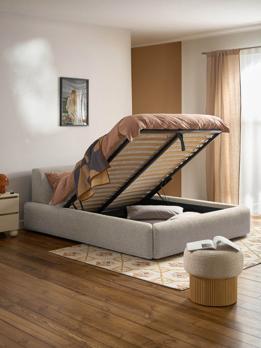 Melva Storage Bed, Upholstered