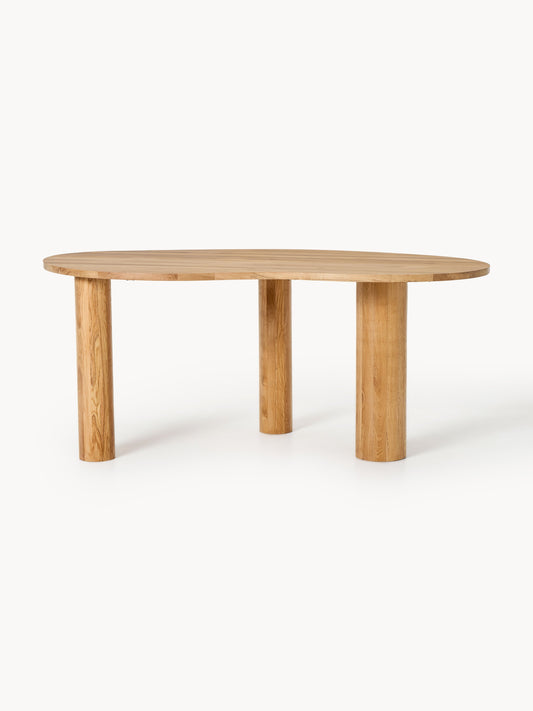 Naruto Oak Dining Table, Organic Shape, in Various Sizes