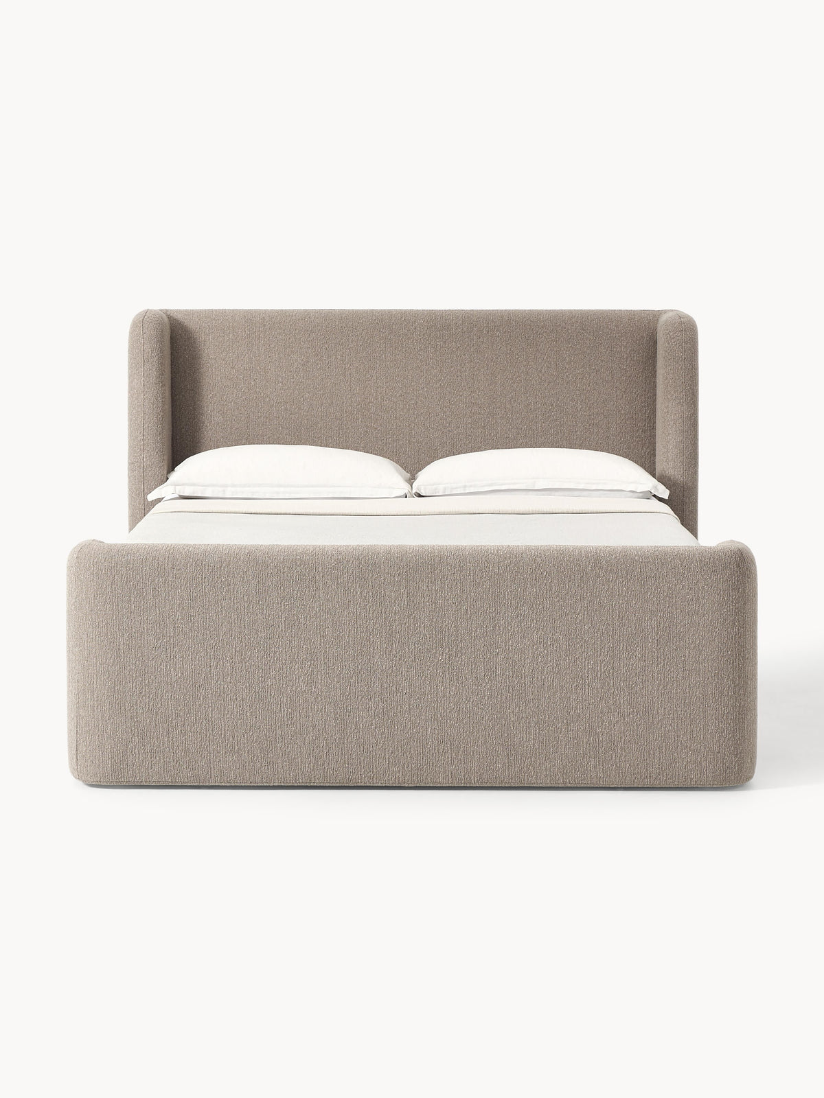 Perla Box Spring Bed in Bouclé