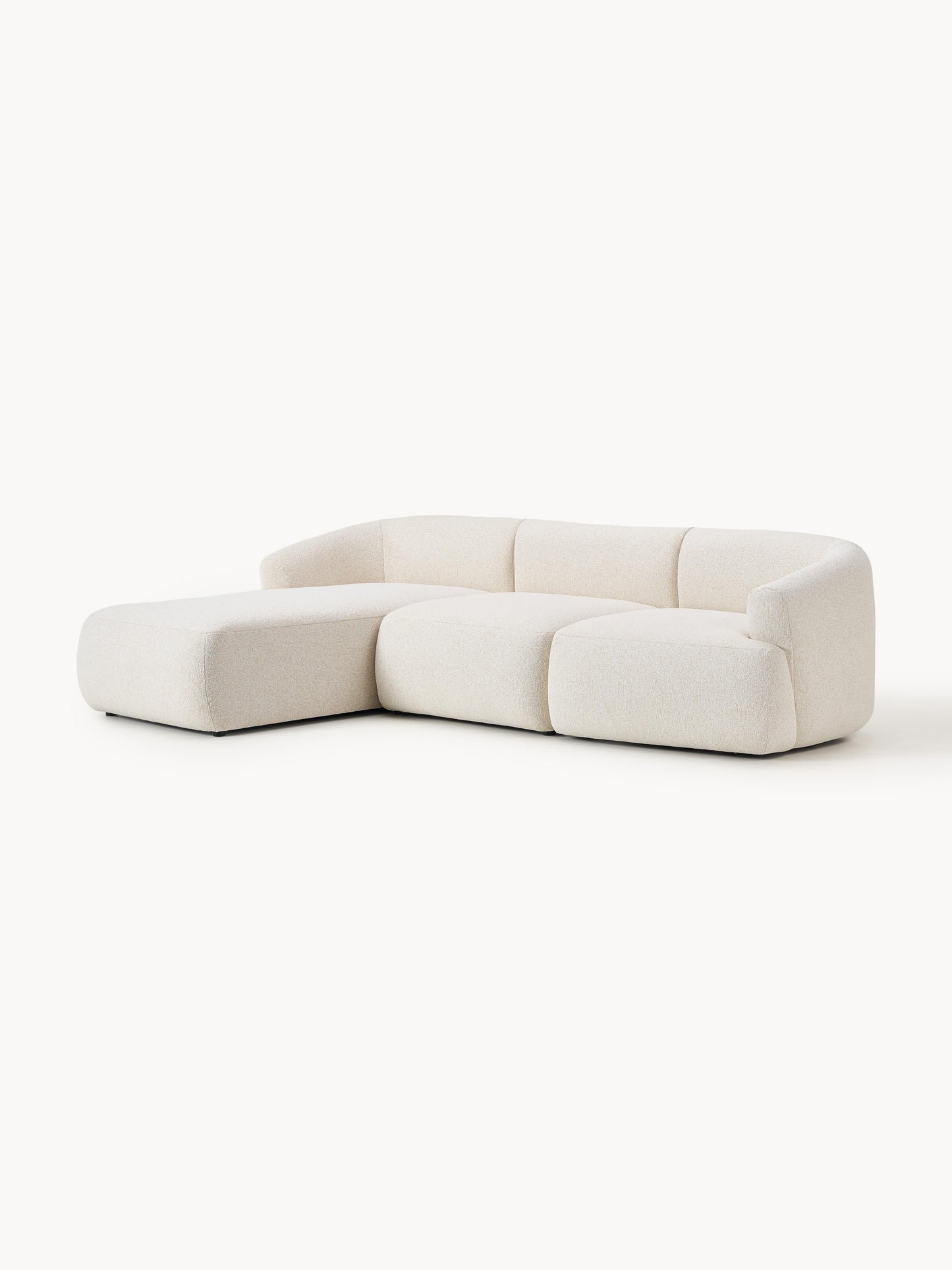 Sofia Modular Corner Sofa, Bouclé, 3-Seater