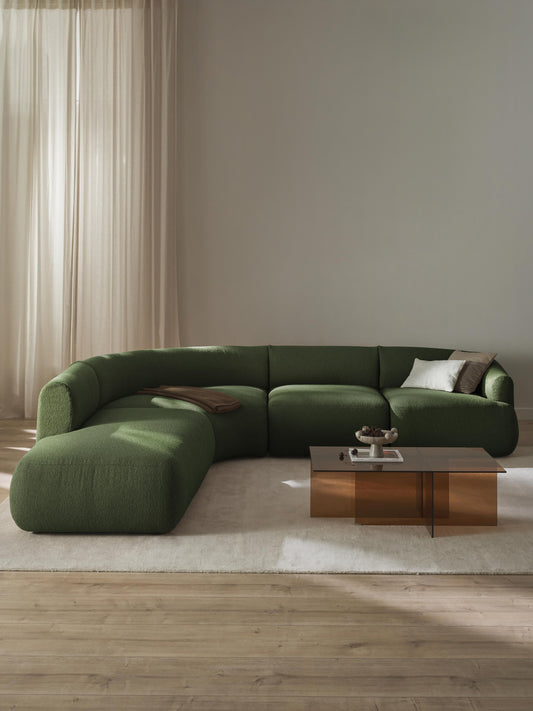 Sofia Modular Corner Sofa, Bouclé, 4-Seater
