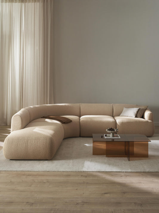 Sofia Modular Corner Sofa, Bouclé, 4-Seater