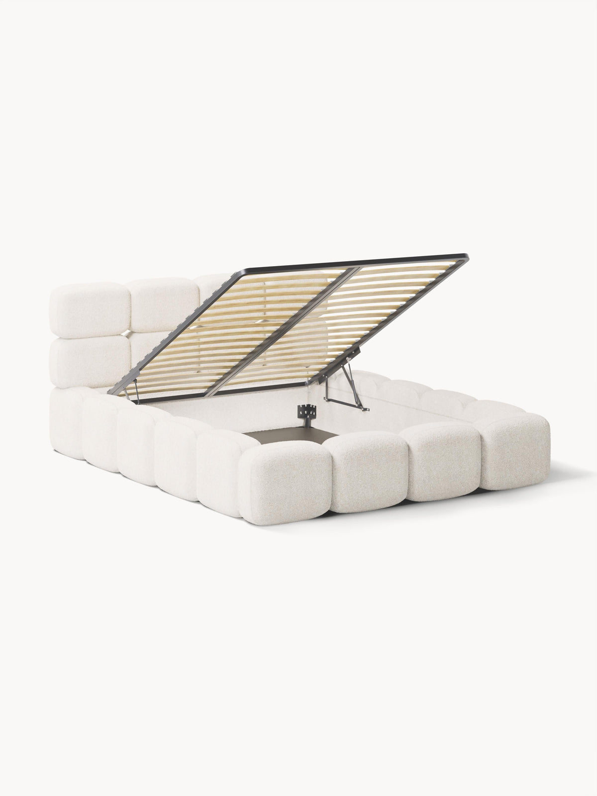 Tayla Teddy Bouclé Storage Bed, Upholstered