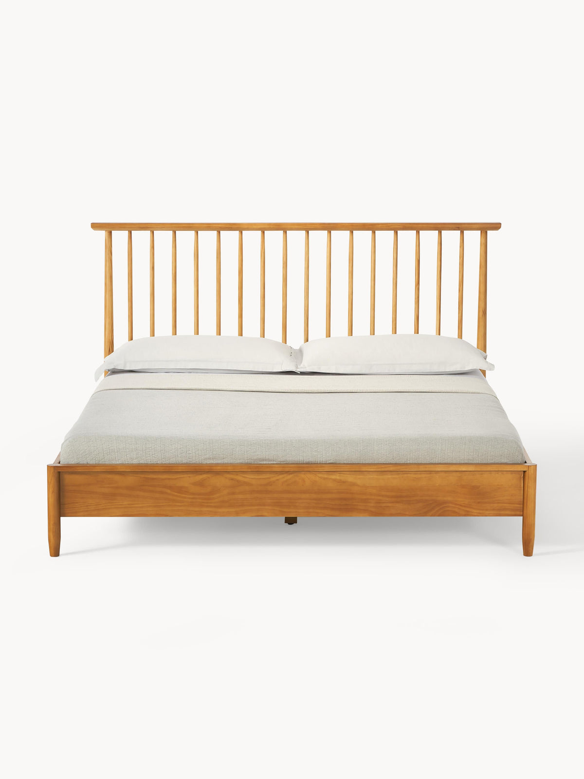 Windsor Wooden Bed with Headboard in Pine