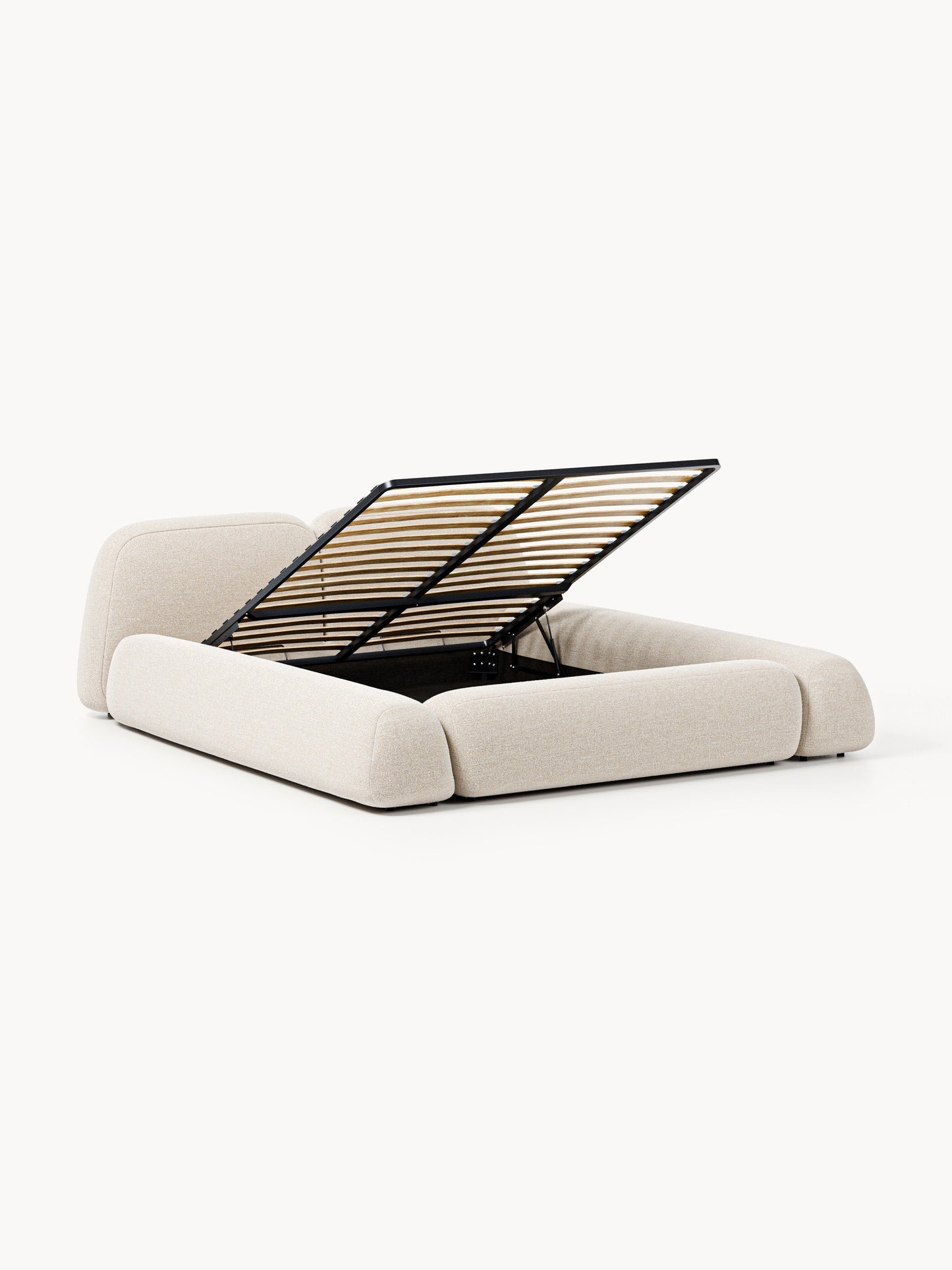 Wolke Bouclé Storage Bed, Upholstered