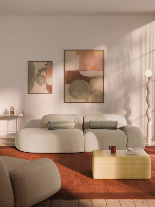 Wolke Modular Chaise, Bouclé (3-Seater)