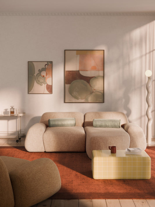 Wolke Modular Corner Sofa (3-Seater), Bouclé