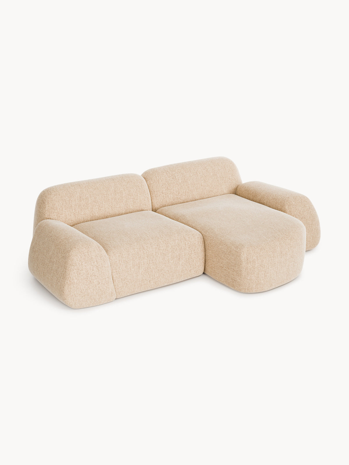 Wolke Modular Corner Sofa (3-Seater), Bouclé