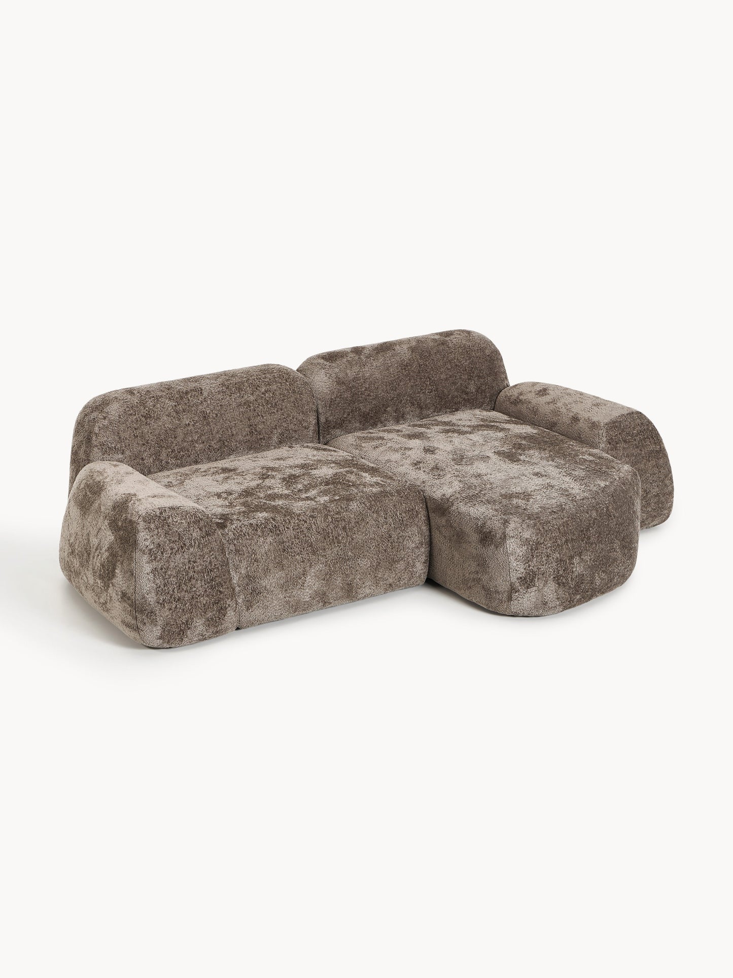 Wolke Modular Corner Sofa (3-Seater), Teddy Bouclé