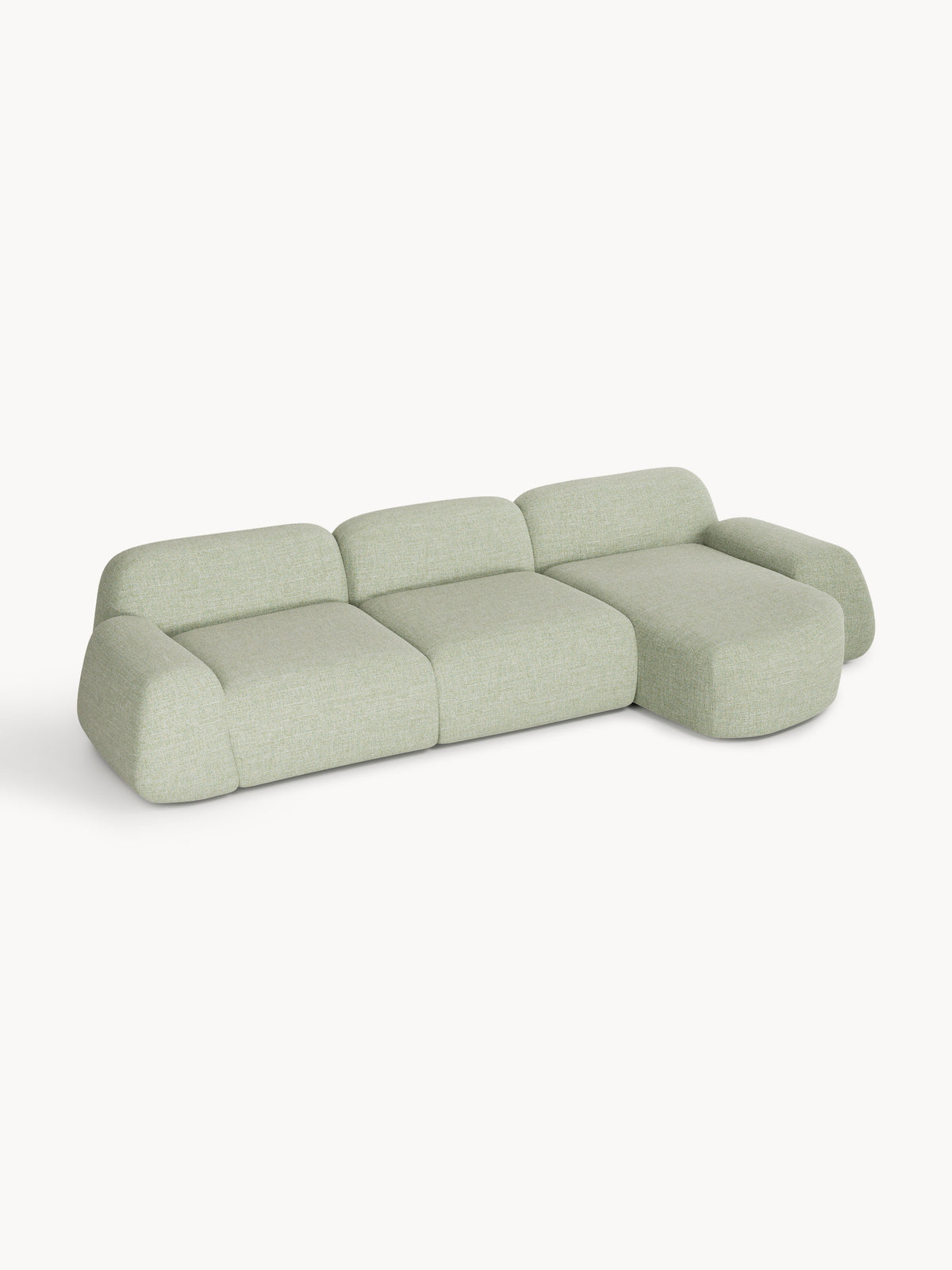 Wolke Modular Corner Sofa, Bouclé, 4-Seater