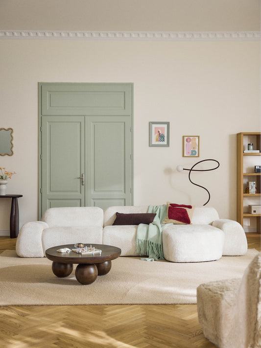 Wolke Modular Corner Sofa, Teddy Bouclé, 4-Seater