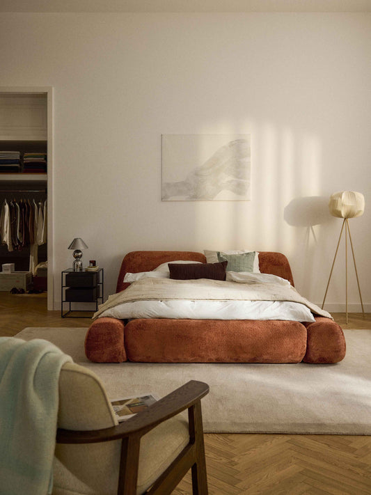 Wolke Teddy Bouclé Storage Bed, Upholstered