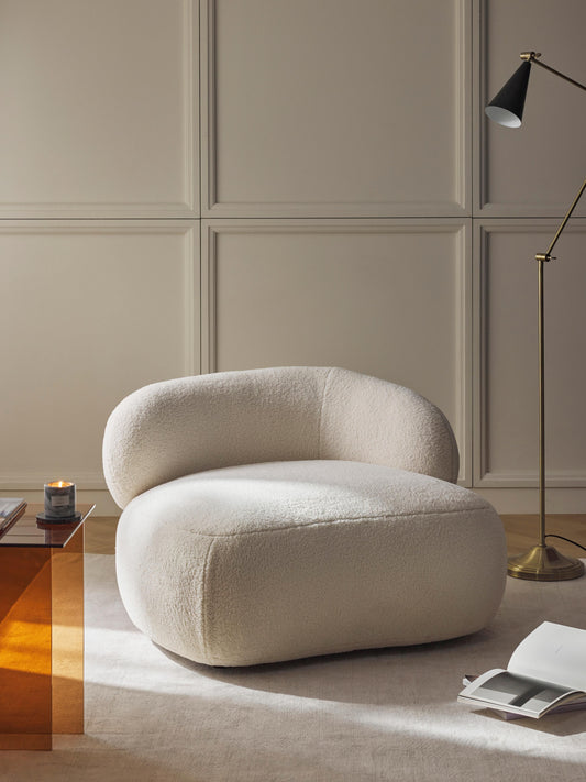 Alba Lounge Chair, Teddy Fur