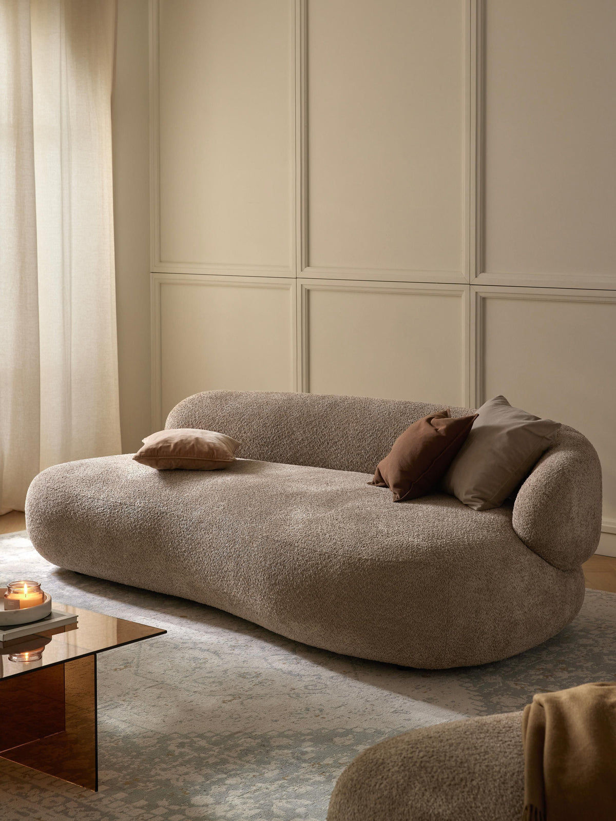 Alba Teddy Bouclé Sofa, 3-Seater