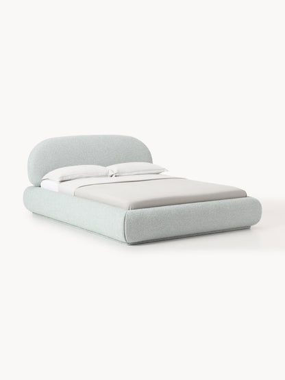 Alba Upholstered Bed, Bouclé
