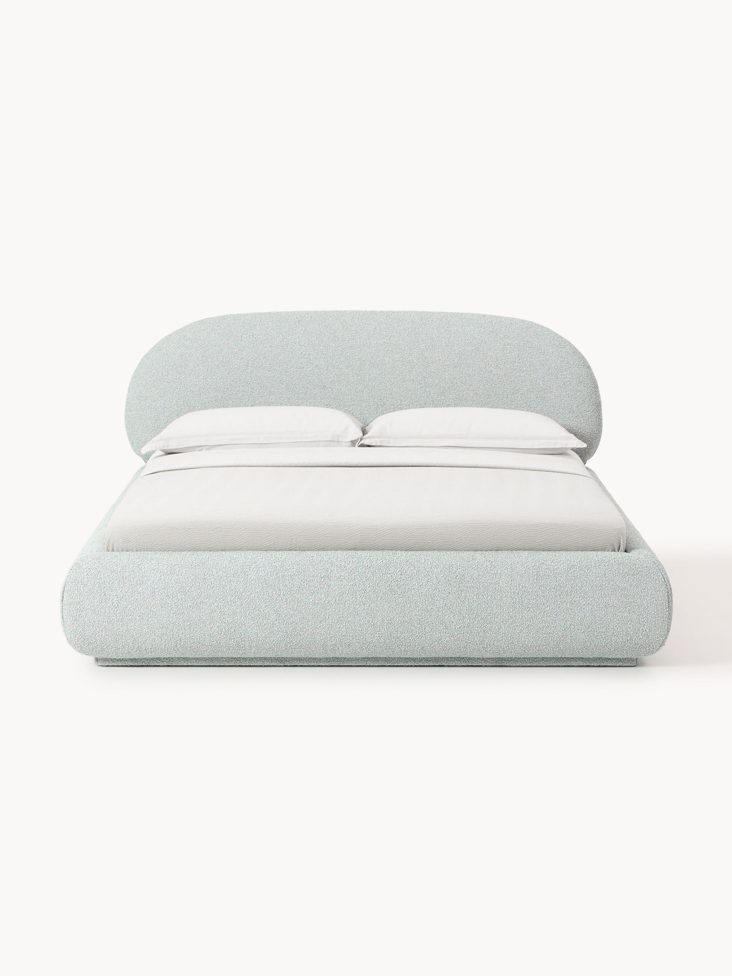 Alba Upholstered Bed, Bouclé