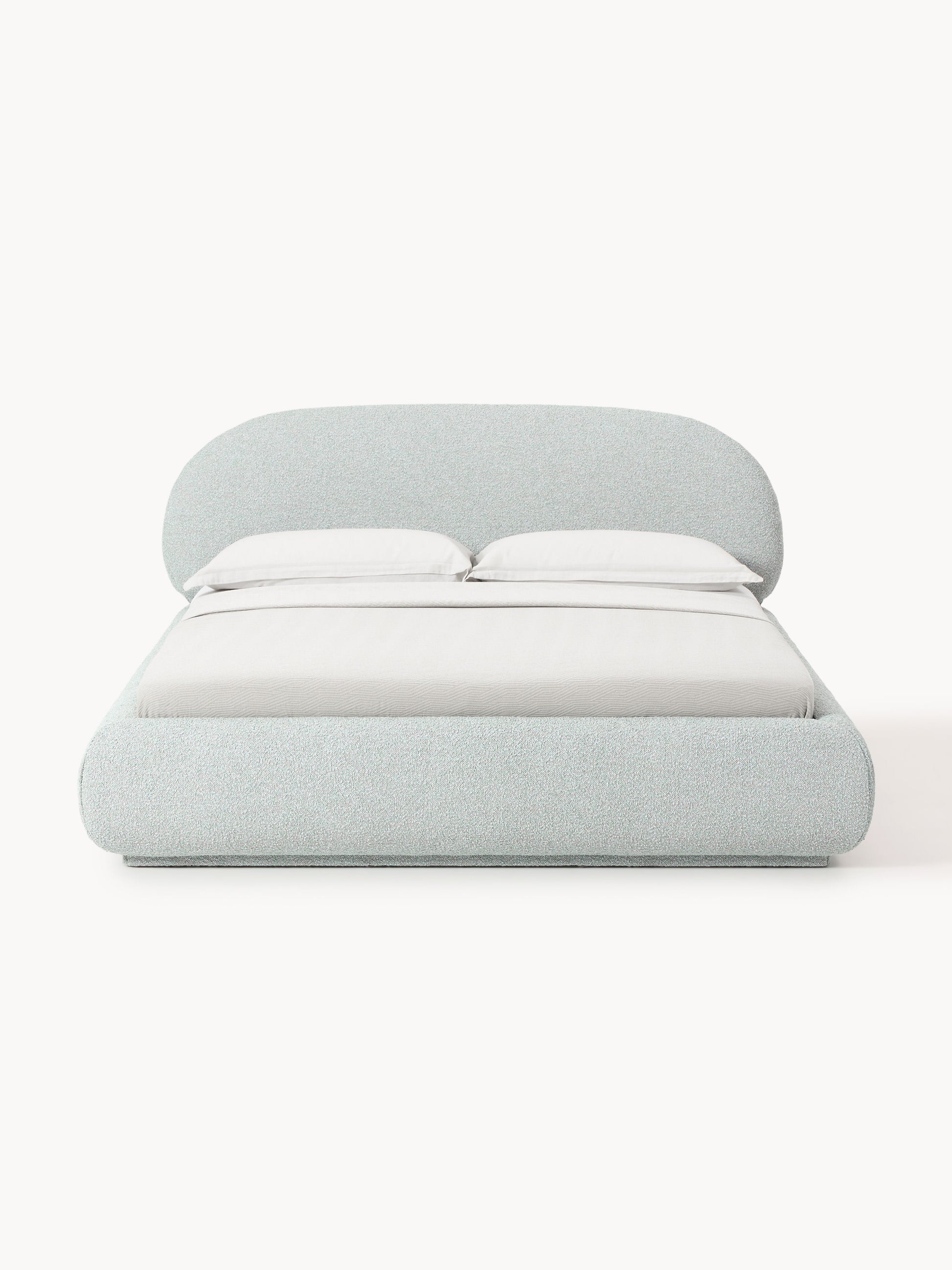 Alba Upholstered Bed, Bouclé
