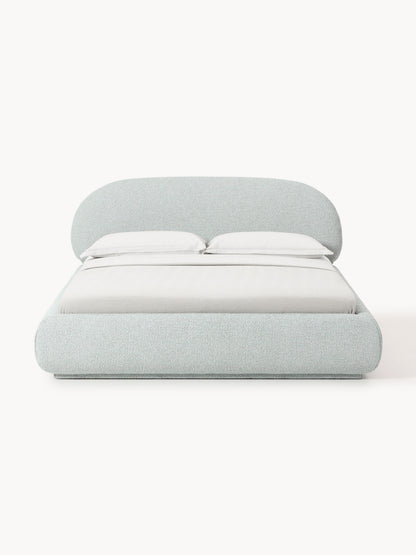 Alba Upholstered Bed, Bouclé