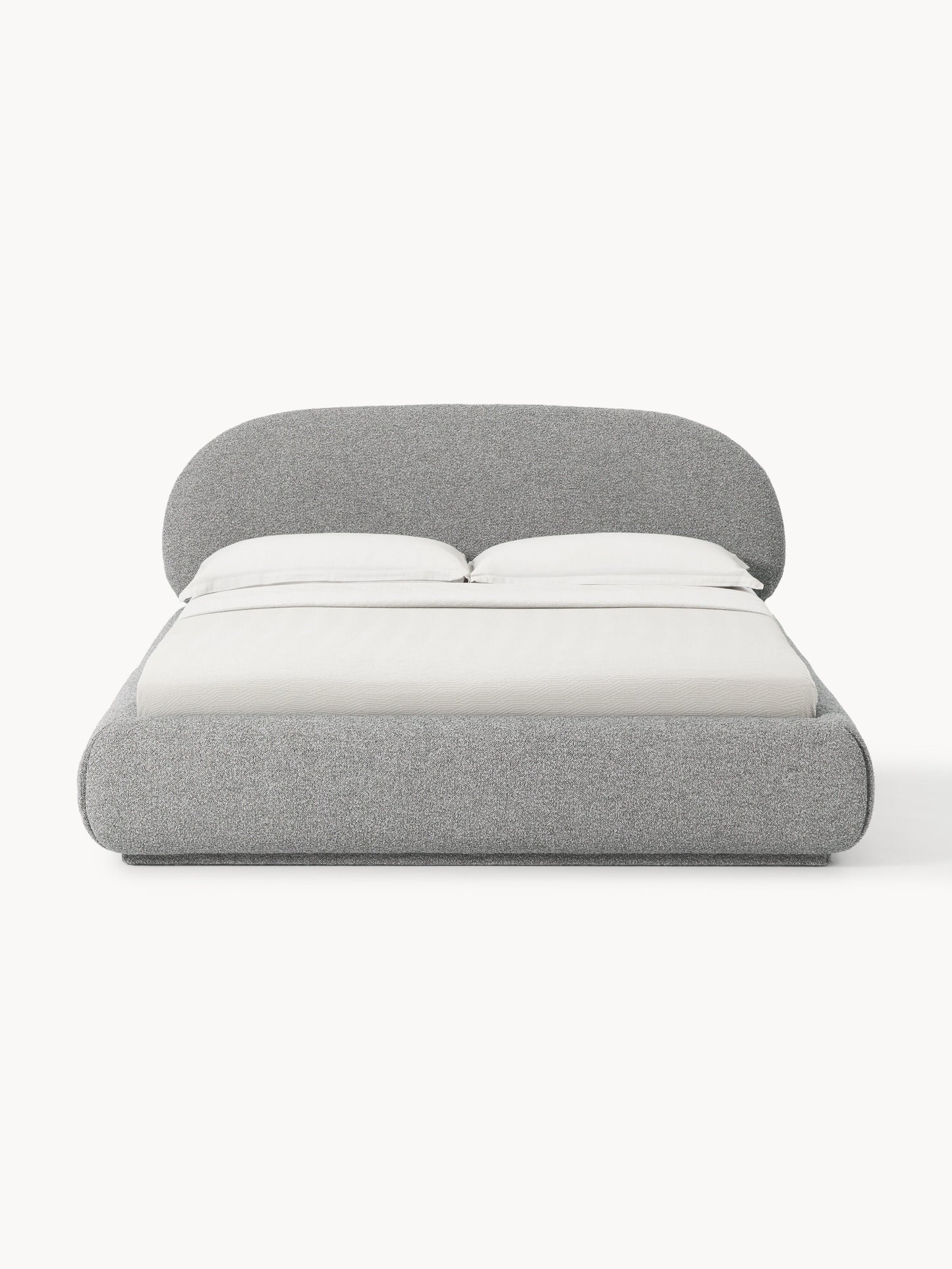 Alba Upholstered Bed, Bouclé