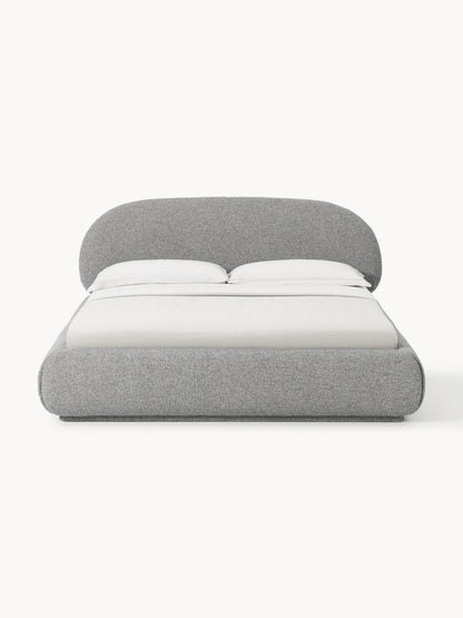 Alba Upholstered Bed, Bouclé