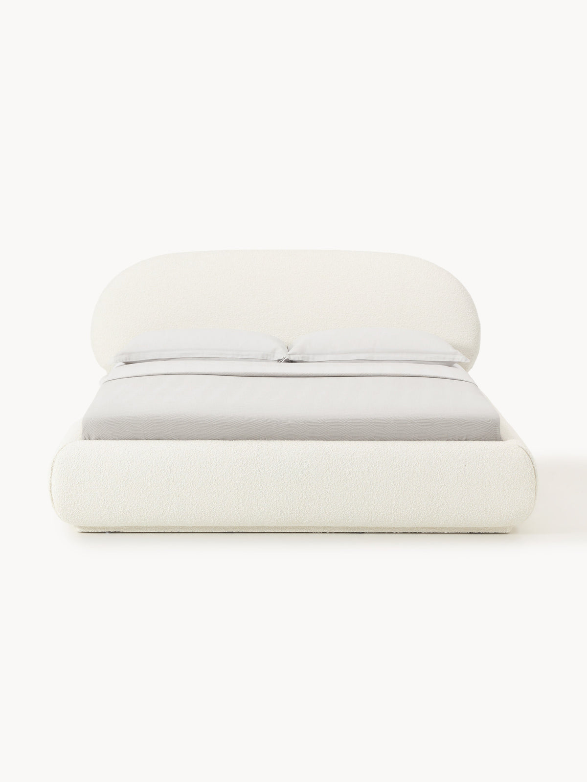 Alba Upholstered Bed, Bouclé