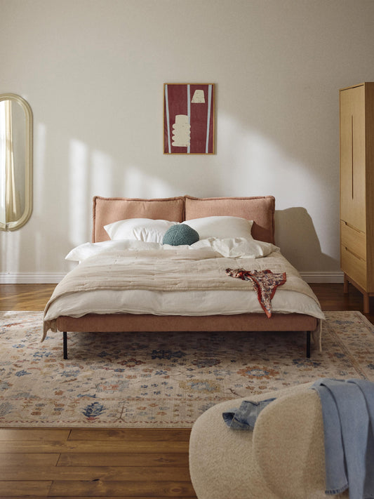 Amelia Teddy Bouclé Upholstered Bed
