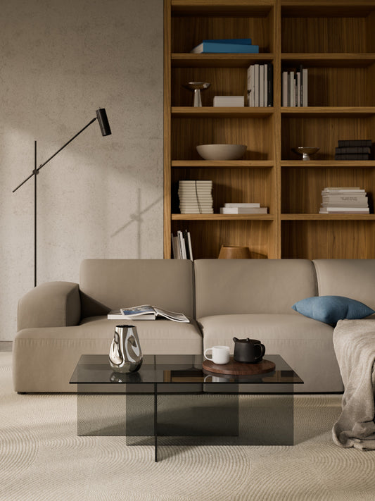 Anouk Coffee Table, Glass, W 102 cm