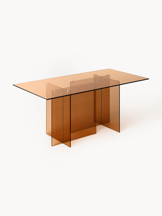 Anouk Glass Dining Table, 180 x 90 cm