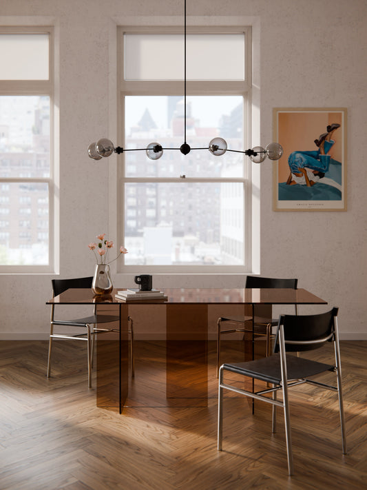 Anouk Glass Dining Table, 180 x 90 cm