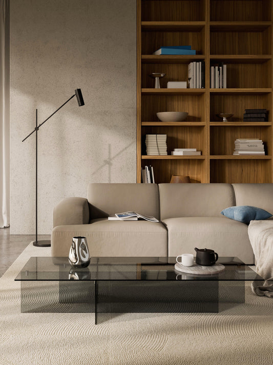 Anouk Large Coffee Table, Glass, W 160 cm
