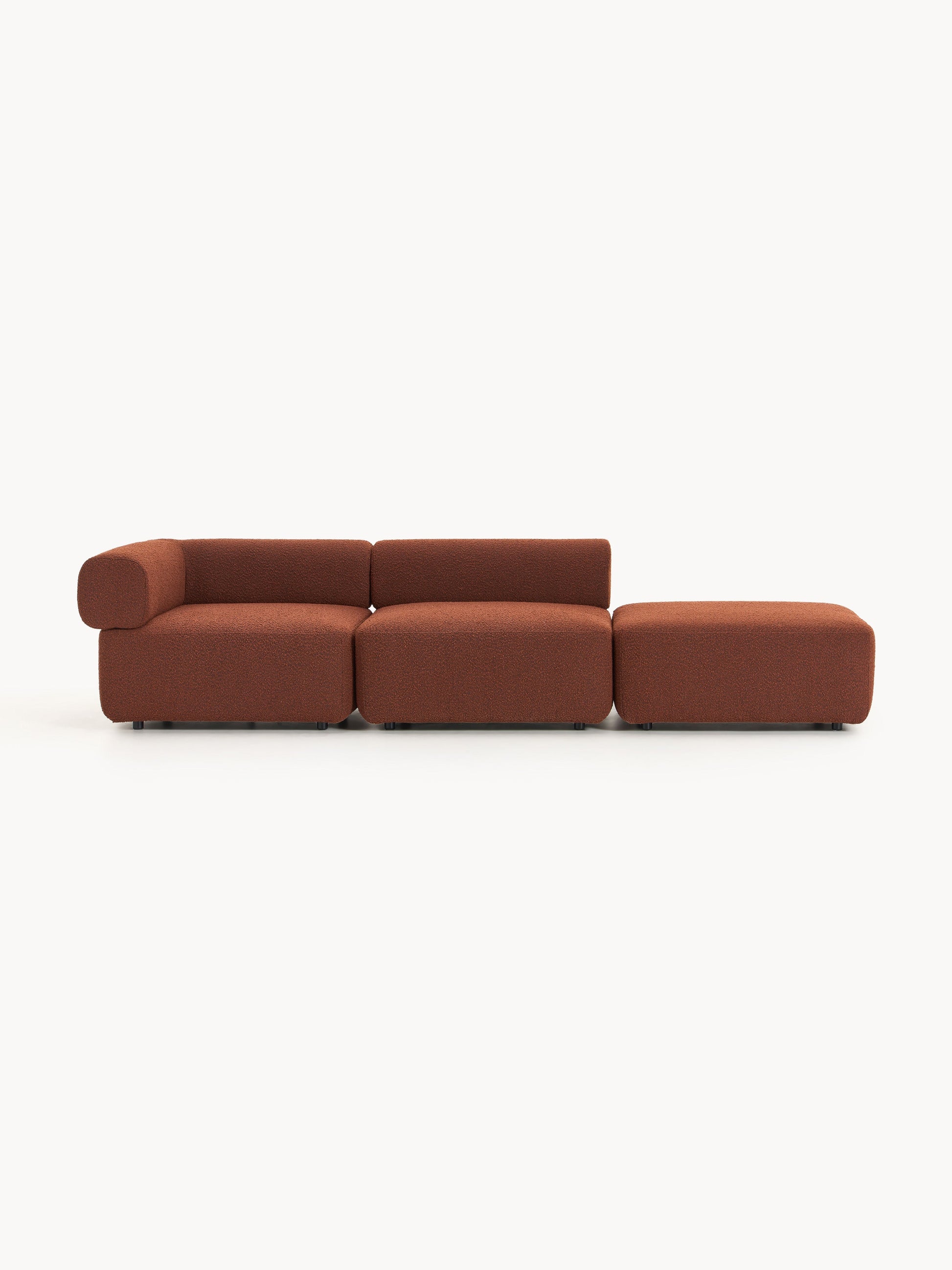 Anton Modular Ottoman, Bouclé