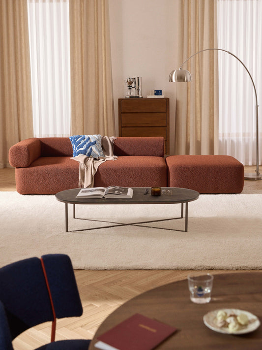 Anton Modular Ottoman, Bouclé